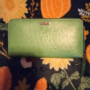 Kate Spade Vibrant Green Textured Wallet